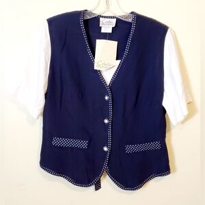 Vintage Cristin Stevens Blouse with Shoulder Pads Size Small